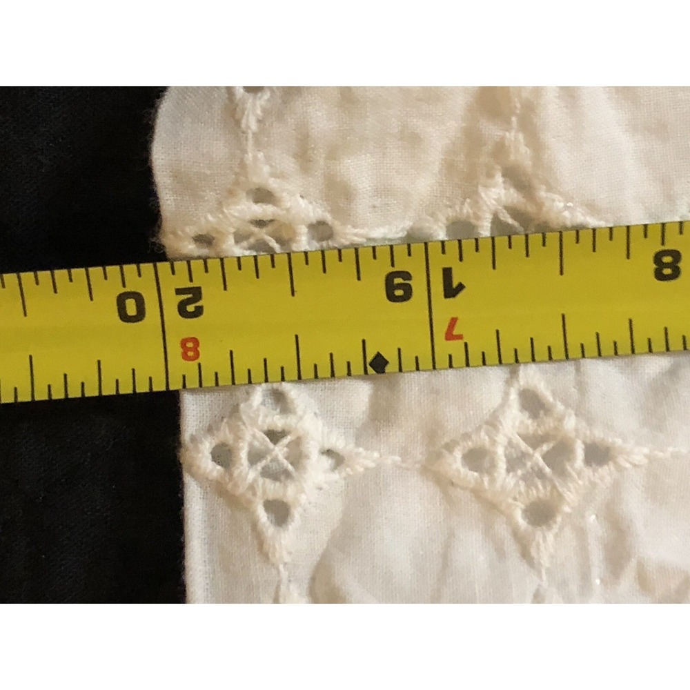 Banana Republic Women's Size 8 Cotton White Eyelet Skirt Knee Length Pencil - Picture 13 of 16
